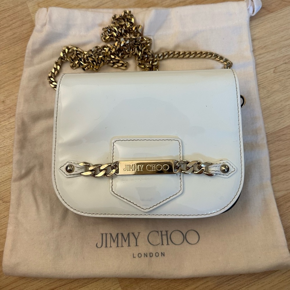 Jimmy Choo white handbag